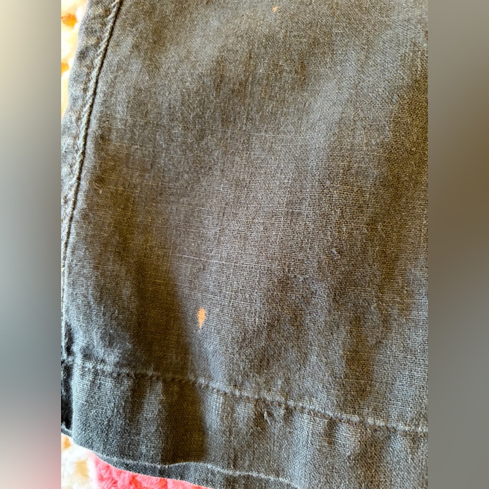 L.L. Bean Black Classic Fit Women’s 100% Linen Straight Leg Ankle Pants - Picture 10 of 10